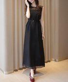 【ジュノア/JUNOAH】のシアードッキングベルト付きIラインワンピース ブラック|ID: prp329100004587797 ipo3291000000032637554