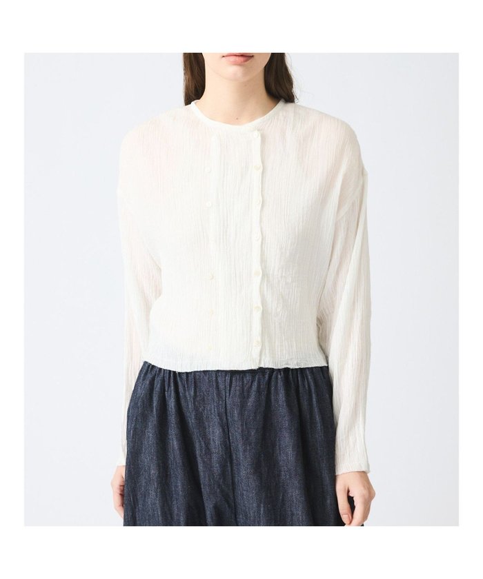 【マーコート/MARcourt】のmizuiro ind コットンクレープショートシャツ インテリア・キッズ・メンズ・レディースファッション・服の通販 founy(ファニー) https://founy.com/ ファッション Fashion レディースファッション Fashion for Women トップス・カットソー Cut & Sew Tops シャツ・ブラウス・オフィスカジュアル Elegant Blouses & Button-Ups インド Indian Textile コンパクト Compact, Small Size ダブル Double, Double-Breasted フロント Front, Front Design ポケット Pocket, Pocket Detail エレガント 上品 Elegant 無地 Plain, Solid Color 長袖 Long Sleeve, Full Sleeve |ID: prp329100004587868 ipo3291000000033113111