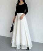 【ジュノア/JUNOAH】のcallautiaメッシュフレアスカート アイボリー|ID: prp329100004587878 ipo3291000000032639306