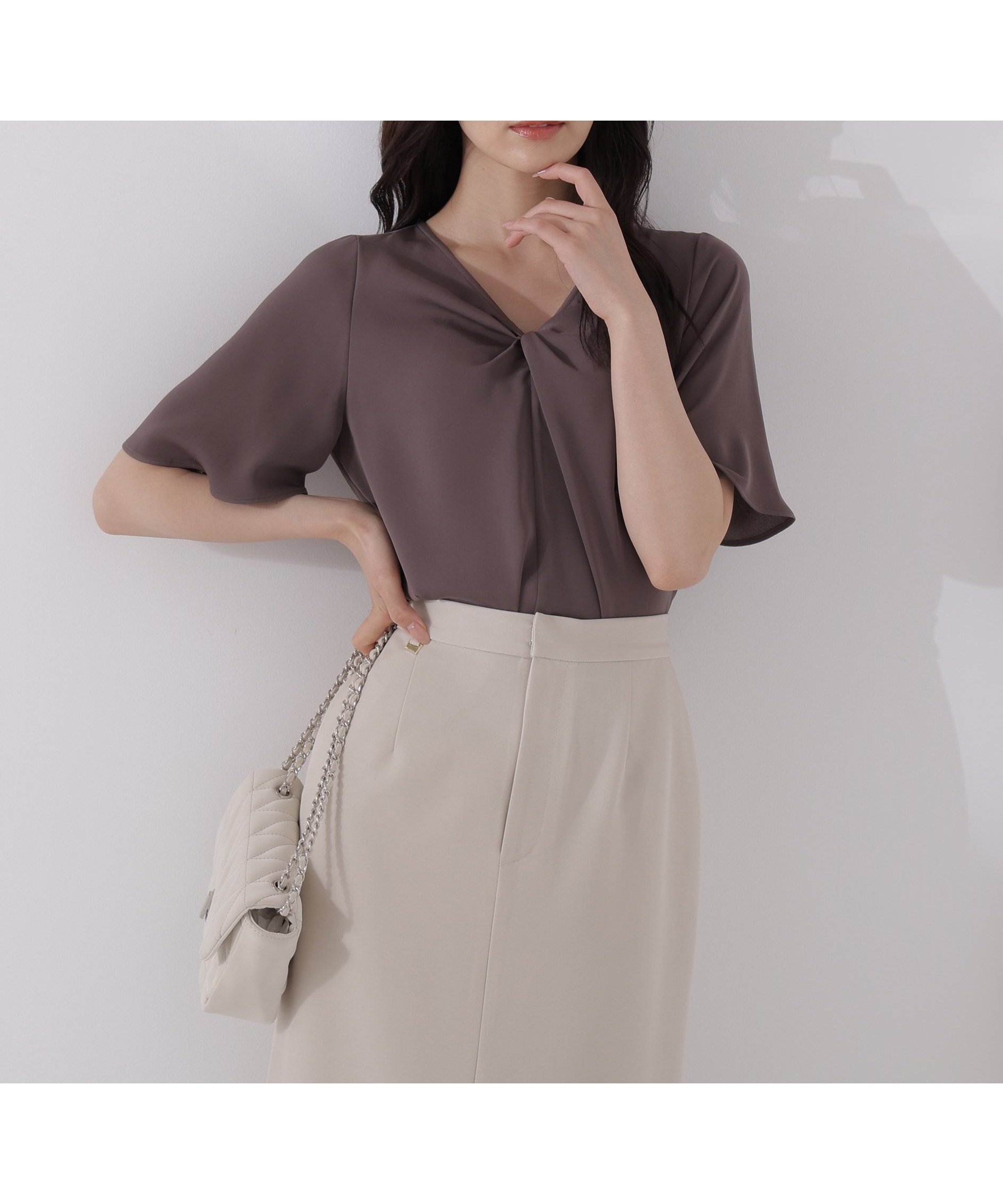 【プロポーション ボディドレッシング/PROPORTION BODY DRESSING】のツイスト半袖ブラウス 人気、トレンドファッション・服の通販 founy(ファニー) 　ファッション　Fashion　レディースファッション　Fashion for Women　トップス・カットソー　Cut & Sew Tops　シャツ・ブラウス・オフィスカジュアル　Elegant Blouses & Button-Ups　ツイスト　Tweed, Tweed Fabric　フェミニン　Feminine, Girly　半袖　Short Sleeve, Half Sleeve　 other-1|ID: prp329100004587890 ipo3291000000032645590