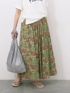 【サマンサモスモス/Samansa Mos2】の【Made in India】花柄ボイルギャザースカート 人気、トレンドファッション・服の通販 founy(ファニー) ファッション Fashion レディースファッション Ladies' Fashion Online スカート Skirt おすすめ Recommend ガーリー Girly ギャザー Gather プリント Print thumbnail グリーン|ID: prp329100004587914 ipo3291000000032623426