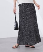 【エヌ ナチュラルビューティーベーシック/N.Natural Beauty basic】のアニマルプリントナロースカート ブラックベース2|ID: prp329100004587920 ipo3291000000032540987