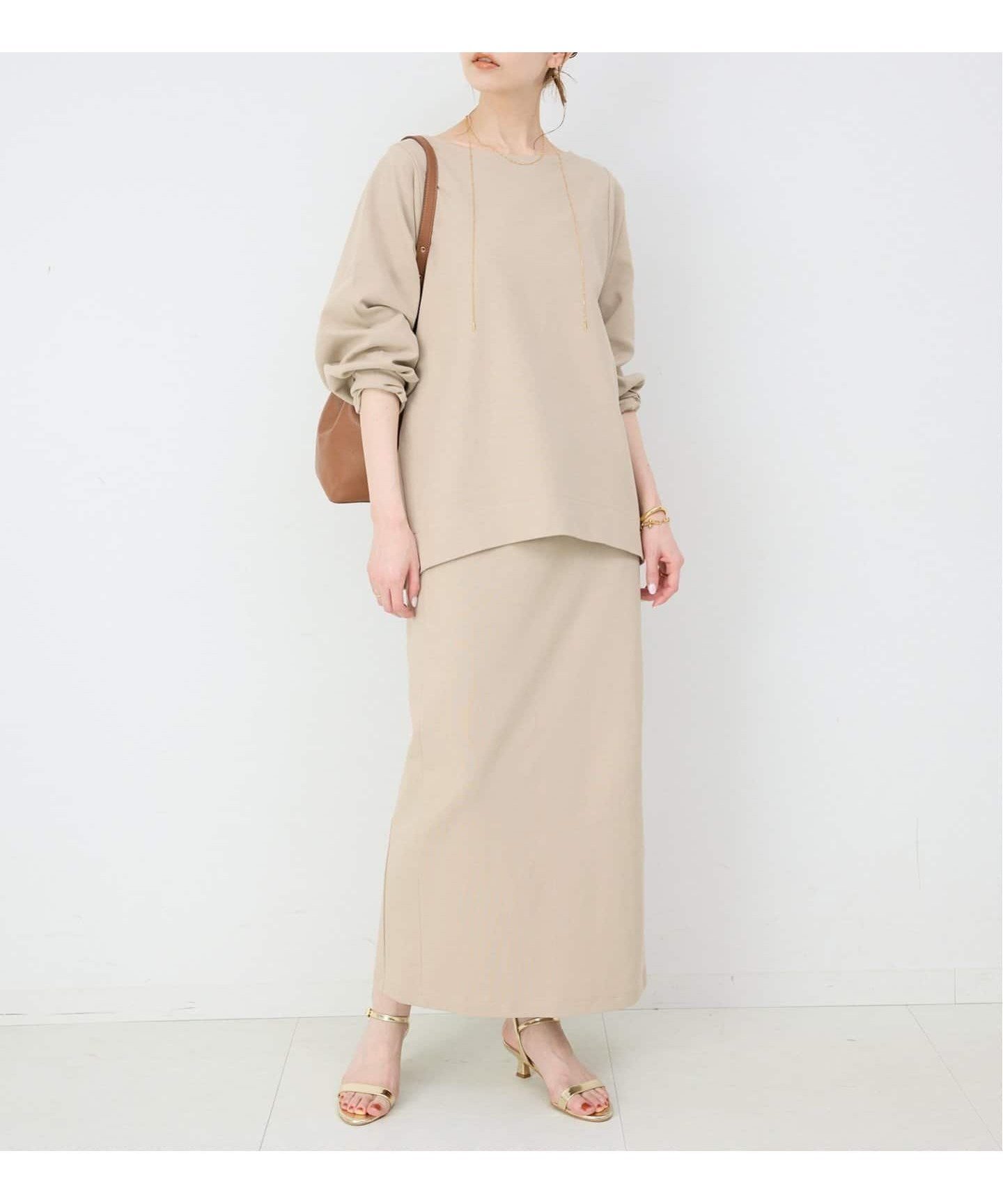 【スローブ イエナ/SLOBE IENA】のドライポンチナロースカート インテリア・キッズ・メンズ・レディースファッション・服の通販 founy(ファニー) 　ファッション　Fashion　レディースファッション　Ladies' Fashion Online　スカート　Skirt　2025年　2025　2025春夏・S/S　Ss,Spring/Summer,2025　カットソー　Cut And Sew　ジャケット　Jacket　スウェット　Sweat　スリット　Slit　セットアップ　Set Up　ベージュ|ID: prp329100004587937 ipo3291000000032541136