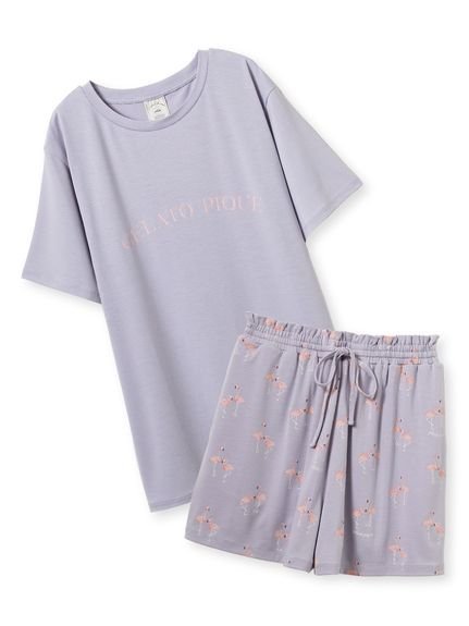 【ジェラート ピケ/gelato pique】の【接触冷感】モチーフ4柄ワンポイントTシャツ ショートパンツセット インテリア・キッズ・メンズ・レディースファッション・服の通販 founy(ファニー) 　ファッション　Fashion　レディースファッション　Ladies' Fashion Online　パンツ　Pants　ハーフ / ショートパンツ　Short Pants　おすすめ　Recommend　ギフト プレゼント　Gift Present　ショート　Short　シンプル　Simple　ストレッチ　Stretch　セットアップ　Set Up　チェリー　Cherry　プリント　Print　モチーフ　Motif　リボン　Ribbon　ワンポイント　One Point　夏　Summer　BLU[086]|ID: prp329100004588068 ipo3291000000032593532
