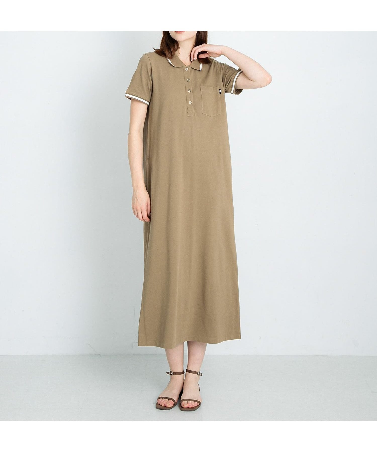 【サニーレーベル/Sonny Label / URBAN RESEARCH】の接触冷感カノコポロワンピース インテリア・キッズ・メンズ・レディースファッション・服の通販 founy(ファニー) 　ファッション　Fashion　レディースファッション　Fashion for Women　ワンピース　Dresses　2025年　2025　2025春夏・S/S　Spring/Summer 2025 SS25　おすすめ　Recommended / Our Picks　シューズ　Shoes, Footwear　ポケット　Pocket, Pocket Detail　エレガント 上品　Elegant　吸水　Absorbent, Quick-Dry　夏　Summer　S/S・春夏　SS, Spring/Summer, Warm Season　ベージュ|ID: prp329100004588124 ipo3291000000032762607