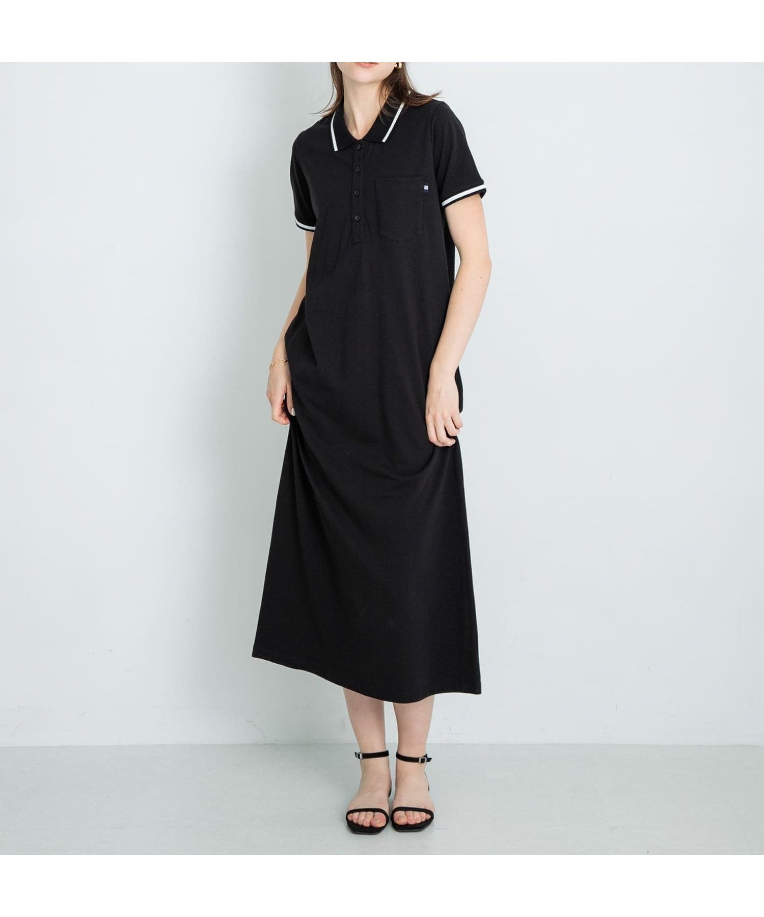 【サニーレーベル/Sonny Label / URBAN RESEARCH】の接触冷感カノコポロワンピース インテリア・キッズ・メンズ・レディースファッション・服の通販 founy(ファニー) 　ファッション　Fashion　レディースファッション　Fashion for Women　ワンピース　Dresses　2025年　2025　2025春夏・S/S　Spring/Summer 2025 SS25　おすすめ　Recommended / Our Picks　シューズ　Shoes, Footwear　ポケット　Pocket, Pocket Detail　エレガント 上品　Elegant　吸水　Absorbent, Quick-Dry　夏　Summer　S/S・春夏　SS, Spring/Summer, Warm Season　ブラック|ID: prp329100004588124 ipo3291000000032762608