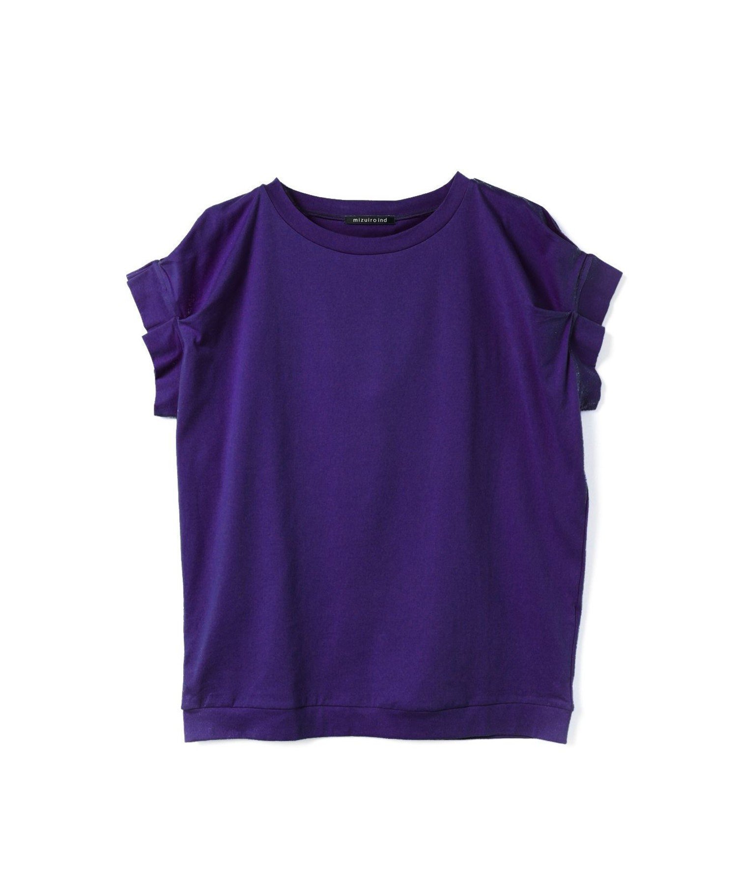 【マーコート/MARcourt】のmizuiro ind フリルスリーブクルーネックプルオーバー インテリア・キッズ・メンズ・レディースファッション・服の通販 founy(ファニー) 　ファッション　Fashion　レディースファッション　Fashion for Women　トップス・カットソー　Cut & Sew Tops　カジュアルプルオーバー・ニットトップス　Pullovers & Knit Tops / Casual Pullovers　おすすめ　Recommended / Our Picks　カットソー　Cut and Sewn Top　シルケット　Silket, Silky Cotton　シンプル　Simple, Minimal　スリーブ　Sleeve, Long Sleeve / Short Sleeve　フリル　Frill, Ruffle　フレンチ　French, French Style　ポケット　Pocket, Pocket Detail　人気　Popular, Best Seller　定番　Standard, Basic Item　無地　Plain, Solid Color　ダークブルー|ID: prp329100004588153 ipo3291000000032731216