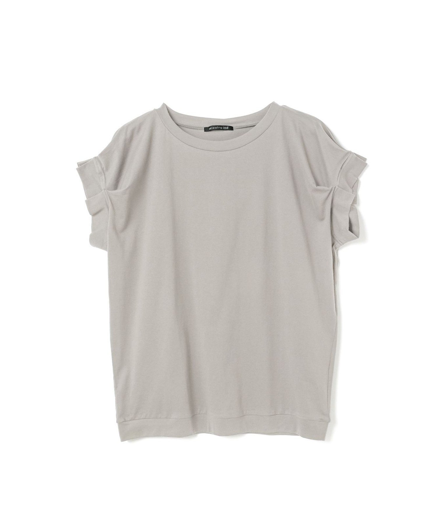 【マーコート/MARcourt】のmizuiro ind フリルスリーブクルーネックプルオーバー インテリア・キッズ・メンズ・レディースファッション・服の通販 founy(ファニー) 　ファッション　Fashion　レディースファッション　Fashion for Women　トップス・カットソー　Cut & Sew Tops　カジュアルプルオーバー・ニットトップス　Pullovers & Knit Tops / Casual Pullovers　おすすめ　Recommended / Our Picks　カットソー　Cut and Sewn Top　シルケット　Silket, Silky Cotton　シンプル　Simple, Minimal　スリーブ　Sleeve, Long Sleeve / Short Sleeve　フリル　Frill, Ruffle　フレンチ　French, French Style　ポケット　Pocket, Pocket Detail　人気　Popular, Best Seller　定番　Standard, Basic Item　無地　Plain, Solid Color　ライトグレー|ID: prp329100004588153 ipo3291000000032731218