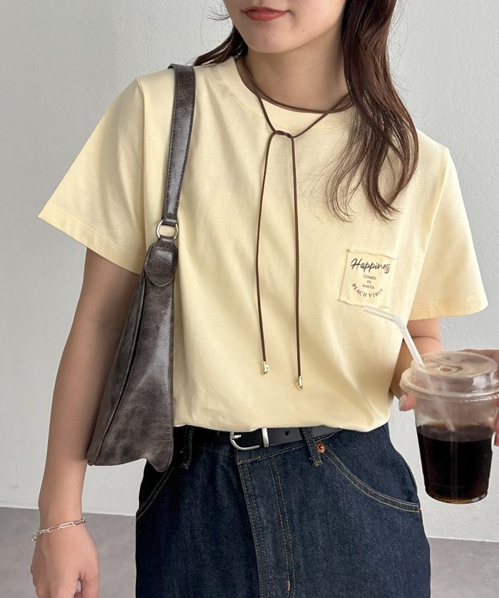 【ディスコート/Discoat】の【WEB限定】Happinessロゴコンパクト半袖Tシャツ インテリア・キッズ・メンズ・レディースファッション・服の通販 founy(ファニー) https://founy.com/ ファッション Fashion レディースファッション Fashion for Women トップス・カットソー Cut & Sew Tops シャツ・ブラウス・オフィスカジュアル Elegant Blouses & Button-Ups ロングTシャツ・Tシャツ Longline T-Shirts & Tees おすすめ Recommended / Our Picks コンパクト Compact, Small Size シンプル Simple, Minimal 半袖 Short Sleeve, Half Sleeve |ID: prp329100004588178 ipo3291000000033134571