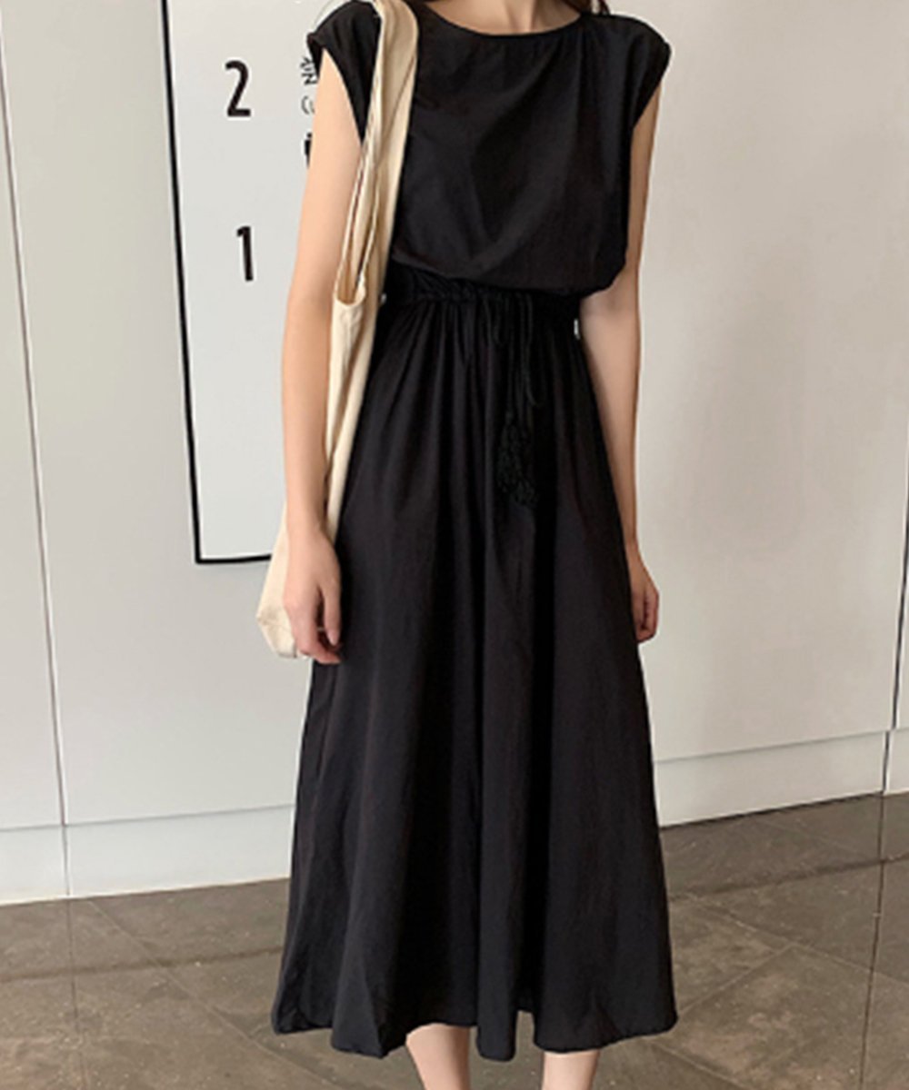 【ミニミニストア/miniministore】のリネン風ワンピース レディース 春夏半袖 インテリア・キッズ・メンズ・レディースファッション・服の通販 founy(ファニー) 　ファッション　Fashion　レディースファッション　Fashion for Women　ワンピース　Dresses　春　Spring　シャーリング　Shirring, Ruched　シンプル　Simple, Minimal　チェック　Check, Plaid, Tartan　半袖　Short Sleeve, Half Sleeve　リゾート　Resort, Vacation Style　リネン　Linen, Linen Fabric　S/S・春夏　SS, Spring/Summer, Warm Season　夏　Summer　エレガント 上品　Elegant　ビジネス 仕事 通勤　Business / Work / Commuting　ブラック|ID: prp329100004588205 ipo3291000000032544849