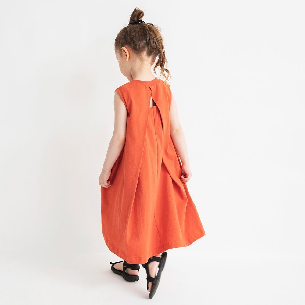 【ブランシェス/branshes / KIDS】の【プチプラ】バックデザインワンピース インテリア・キッズ・メンズ・レディースファッション・服の通販 founy(ファニー) 　ファッション　Fashion　キッズファッション　KIDS Children’s Clothing　ワンピース　Dress/Kids　カットソー　Cut And Sew　プチプライス・低価格　Affordable　ポケット　Pocket　オレンジ|ID: prp329100004588230 ipo3291000000032545123