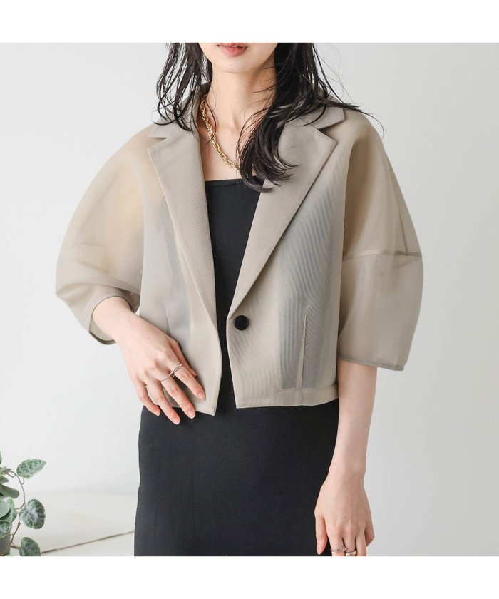 【その他のブランド/Other】のランタンスリーブ シアージャケット インテリア・キッズ・メンズ・レディースファッション・服の通販 founy(ファニー) https://founy.com/ ファッション Fashion レディースファッション Fashion for Women アウター Coat / Outerwear Collection レディースジャケット・軽アウター Jackets エアリー Airy Texture シアー Sheer, See-Through ショート Short, Short Length ジャケット Jacket, Outerwear スリーブ Sleeve, Long Sleeve / Short Sleeve バランス Balance, Style Balance メッシュ Mesh, Net Fabric 夏 Summer |ID: prp329100004588258 ipo3291000000032545342