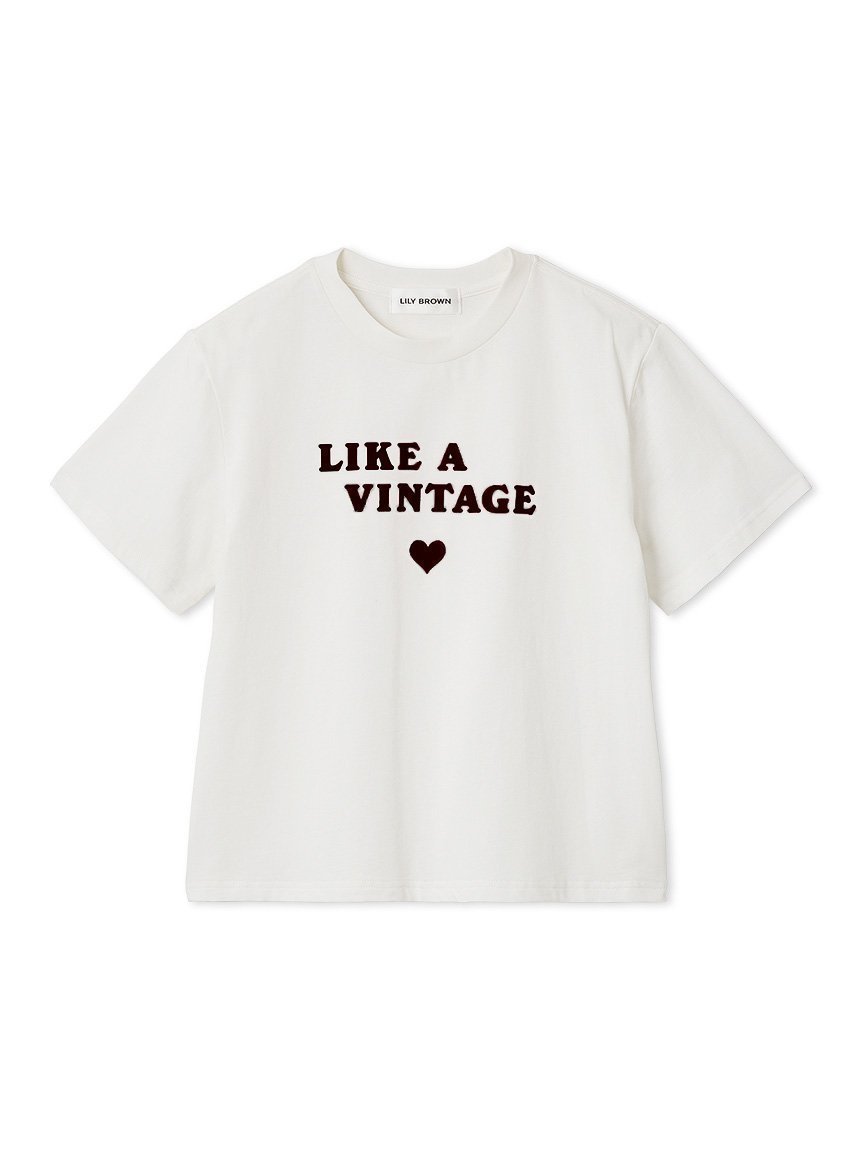 【リリーブラウン/Lily Brown】のLIKE A VINTAGE Tシャツ インテリア・キッズ・メンズ・レディースファッション・服の通販 founy(ファニー) 　雑誌掲載アイテム　Magazine Picks & Fashion Features　ファッション雑誌　Fashion Magazines　レイ　Ray　ファッション　Fashion　レディースファッション　Fashion for Women　トップス・カットソー　Cut & Sew Tops　シャツ・ブラウス・オフィスカジュアル　Elegant Blouses & Button-Ups　ロングTシャツ・Tシャツ　Longline T-Shirts & Tees　8月号　August Issue, Aug. Edition　シンプル　Simple, Minimal　ボトム　Bottoms, Lower Wear　雑誌　Magazine, Fashion Magazine　WHT[001]|ID: prp329100004588292 ipo3291000000032986261