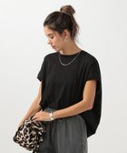 【ベイフロー/BAYFLOW】の丸みのあるバックシルエット シルケットドルマンショートスリーブT ブラック19|ID: prp329100004588295 ipo3291000000032699867