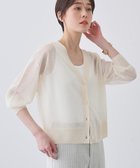【インディヴィ/INDIVI】の【大人シアーラメ】きれいめニットカーディガン オフホワイト|ID: prp329100004588305 ipo3291000000032586189