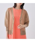 【インディヴィ/INDIVI】の【大人シアーラメ】きれいめニットカーディガン キャメルブラウン|ID: prp329100004588305 ipo3291000000032586192
