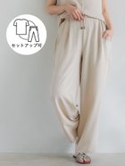 【コカ/COCA】の【吸水速乾】シボサテンライクイージーパンツ 人気、トレンドファッション・服の通販 founy(ファニー) ファッション Fashion レディースファッション Fashion for Women パンツ Pants & Trousers 吸水 Absorbent, Quick-Dry ストレート Straight, Straight Cut タンク Tank Top, Sleeveless Top ポケット Pocket, Pocket Detail 無地 Plain, Solid Color 楽ちん Easy Fit, Comfortable 夏 Summer エレガント 上品 Elegant 2025年 2025 2025春夏・S/S Spring/Summer 2025 SS25 thumbnail Lt.beige|ID: prp329100004588312 ipo3291000000033057923