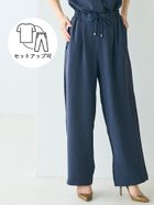 【コカ/COCA】の【吸水速乾】シボサテンライクイージーパンツ 人気、トレンドファッション・服の通販 founy(ファニー) ファッション Fashion レディースファッション Fashion for Women パンツ Pants & Trousers 吸水 Absorbent, Quick-Dry ストレート Straight, Straight Cut タンク Tank Top, Sleeveless Top ポケット Pocket, Pocket Detail 無地 Plain, Solid Color 楽ちん Easy Fit, Comfortable 夏 Summer エレガント 上品 Elegant 2025年 2025 2025春夏・S/S Spring/Summer 2025 SS25 thumbnail Navy|ID: prp329100004588312 ipo3291000000033057926