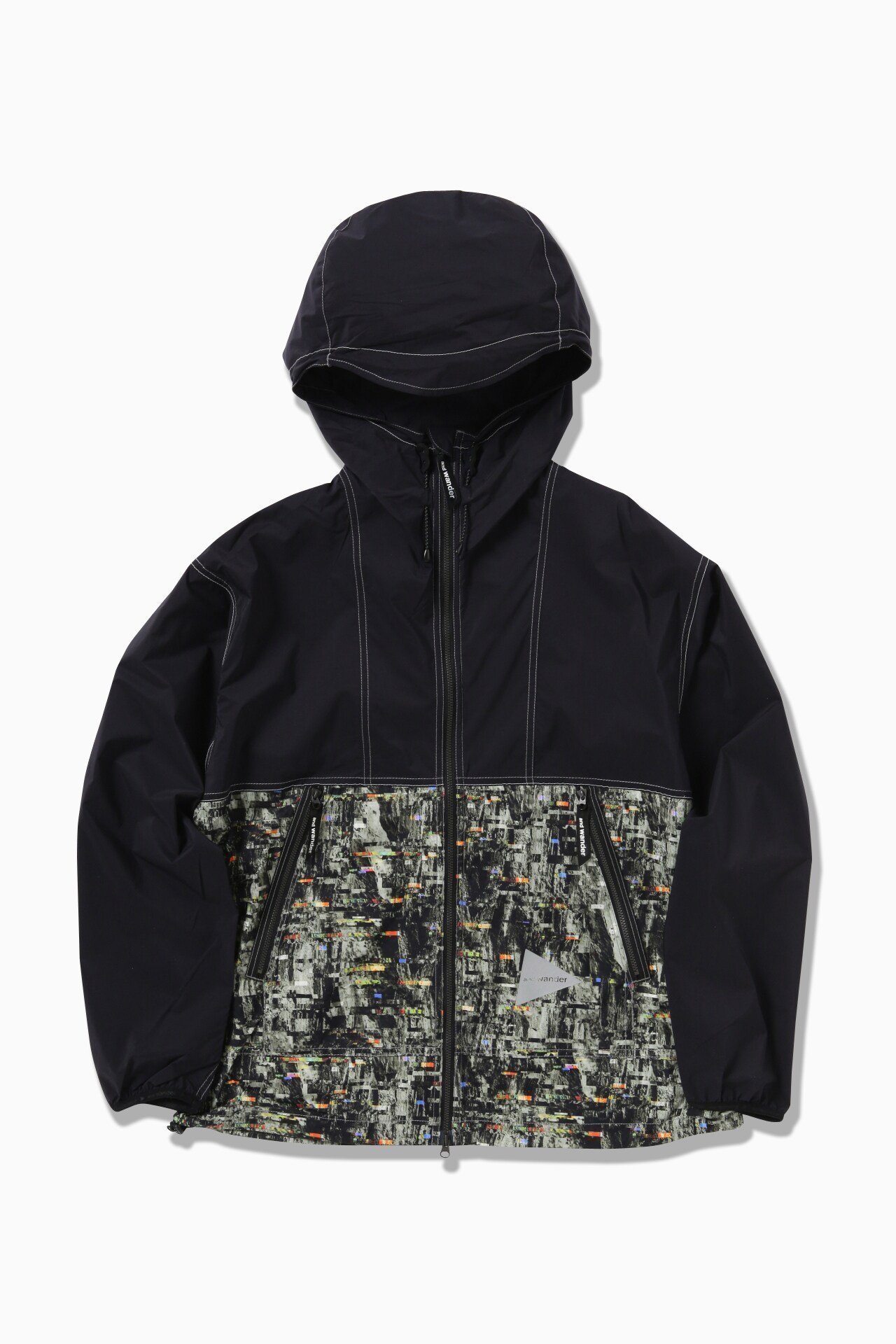 【アンドワンダー/and wander】のPERTEX printed wind jacket インテリア・キッズ・メンズ・レディースファッション・服の通販 founy(ファニー) 　ファッション　Fashion　レディースファッション　Ladies' Fashion Online　アウター　Coat Outerwear　ジャケット　Jackets　プリント　Print　ポーチ　Pouch　リップ　Lip　black|ID: prp329100004588334 ipo3291000000032546681