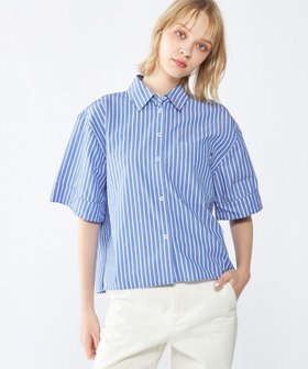 【トミーヒルフィガー/TOMMY HILFIGER】のポプリンボクシーショートスリーブシャツ 人気、トレンドファッション・服の通販 founy(ファニー) ファッション Fashion レディースファッション Fashion for Women トップス・カットソー Cut & Sew Tops シャツ・ブラウス・オフィスカジュアル Elegant Blouses & Button-Ups アメリカン American Style クラシック Classic, Timeless Style ゴルフ Golf ショート Short, Short Length シンプル Simple, Minimal ストライプ Stripe, Striped Pattern タンク Tank Top, Sleeveless Top デニム Denim, Jeans Material バランス Balance, Style Balance フォルム Silhouette, Form ポケット Pocket, Pocket Detail モダン Modern, Contemporary リラックス Relax, Relaxed Fit ワンポイント One Point, Statement Accent 人気 Popular, Best Seller 羽織 Haori, Light Jacket |ID:prp329100004588370