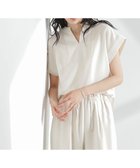 【ナノ ユニバース/nano universe】のメランジドライ スキッパータックブラウス(セットアップ可) アイボリー7|ID:prp329100004588441