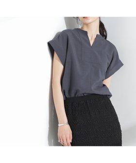 【ナノ ユニバース/nano universe】 メランジドライ スキッパータックブラウス(セットアップ可)人気、トレンドファッション・服の通販 founy(ファニー) ファッション Fashion レディースファッション Fashion for Women トップス・カットソー Cut & Sew Tops シャツ・ブラウス・オフィスカジュアル Elegant Blouses & Button-Ups セットアップ Set-Up, Coordinated Outfit フロント Front, Front Design ボトム Bottoms, Lower Wear 半袖 Short Sleeve, Half Sleeve メランジ Melange, Mixed Yarn ラウンド Round, Round Neck 夏 Summer 2025年 2025 2025-2026秋冬・A/W Autumn/Winter 2025–26 AW25–26 |ID:prp329100004588441