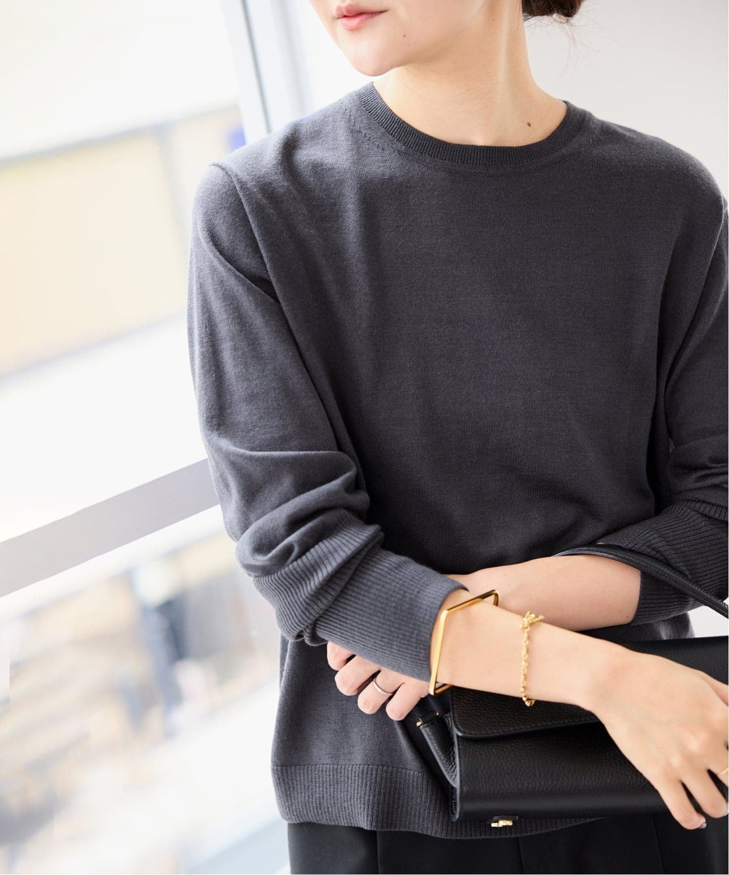 【スローブ イエナ/SLOBE IENA】の《追加》ウォッシャブルプレーンニット インテリア・キッズ・メンズ・レディースファッション・服の通販 founy(ファニー)  ファッション Fashion レディースファッション Fashion for Women トップス・カットソー Cut & Sew Tops ニット Knit Tops & Sweaters 2025年 2025 2025-2026秋冬・A/W Autumn/Winter 2025–26 AW25–26 おすすめ Recommended / Our Picks インナー Innerwear パープル Purple, Violet ベーシック Basic, Essential グレーB|ID: prp329100004588487 ipo3291000000033947553