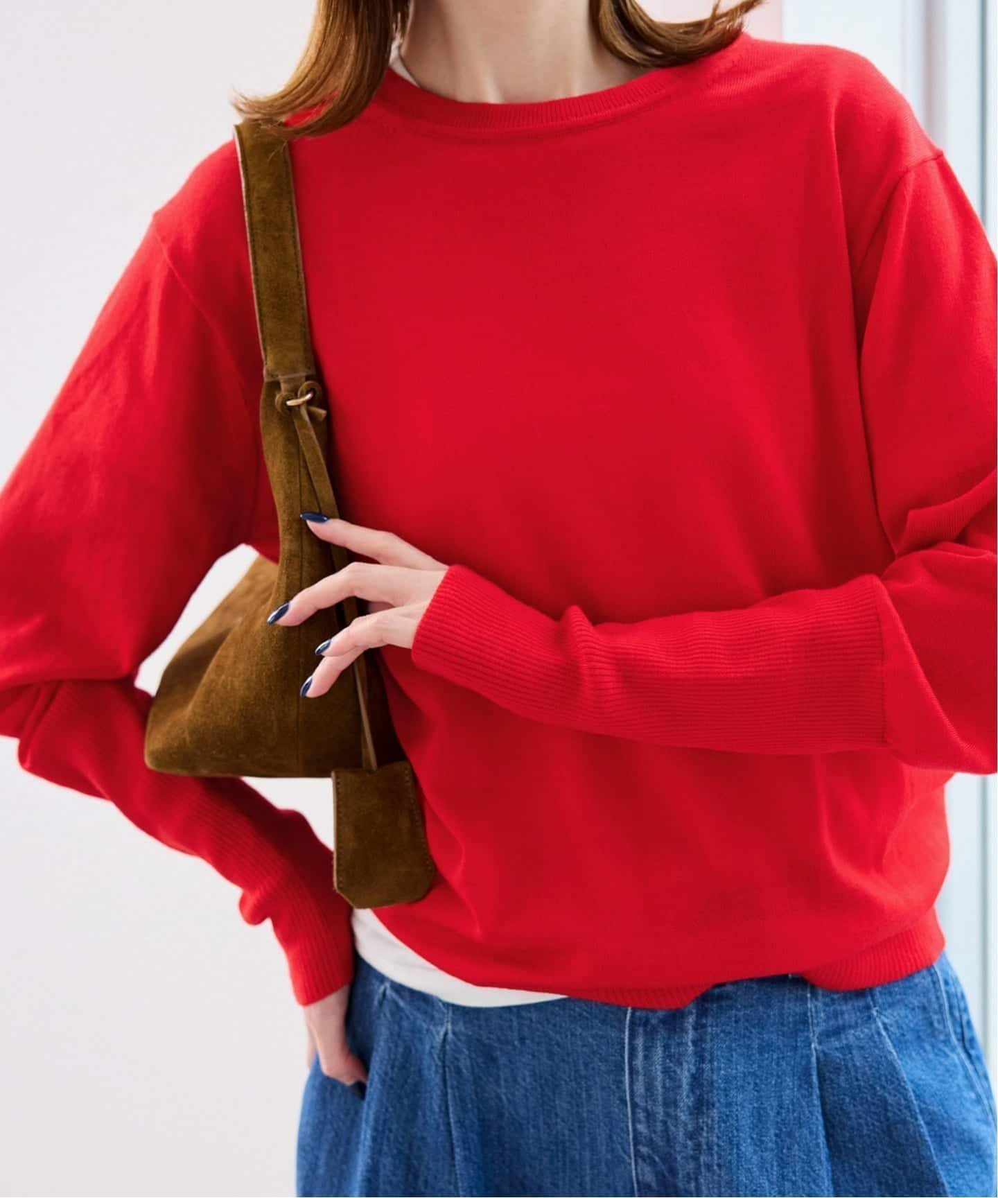 【スローブ イエナ/SLOBE IENA】の《追加》ウォッシャブルプレーンニット インテリア・キッズ・メンズ・レディースファッション・服の通販 founy(ファニー)  ファッション Fashion レディースファッション Fashion for Women トップス・カットソー Cut & Sew Tops ニット Knit Tops & Sweaters 2025年 2025 2025-2026秋冬・A/W Autumn/Winter 2025–26 AW25–26 おすすめ Recommended / Our Picks インナー Innerwear パープル Purple, Violet ベーシック Basic, Essential レッド|ID: prp329100004588487 ipo3291000000033947555