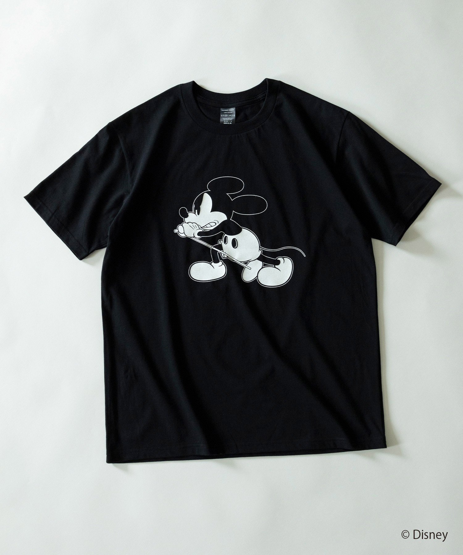 【ナンバー/Number】のMICKEY MOUSE NN T-SHIRT インテリア・キッズ・メンズ・レディースファッション・服の通販 founy(ファニー) 　ファッション　Fashion　レディースファッション　Fashion for Women　トップス・カットソー　Cut & Sew Tops　シャツ・ブラウス・オフィスカジュアル　Elegant Blouses & Button-Ups　ロングTシャツ・Tシャツ　Longline T-Shirts & Tees　カーディガン　Cardigan, Knitwear　クール　Cool, Chic　グラフィック　Graphic, Graphic Design　シンプル　Simple, Minimal　ジャケット　Jacket, Outerwear　セットアップ　Set-Up, Coordinated Outfit　タンク　Tank Top, Sleeveless Top　定番　Standard, Basic Item　バランス　Balance, Style Balance　パターン　Pattern, Design Print　フロント　Front, Front Design　プリント　Print, Printed Pattern　ベスト　Vest, Waistcoat　ベーシック　Basic, Essential　モチーフ　Motif, Design Theme　モノトーン　Monotone, Black and White　BLACK|ID: prp329100004588706 ipo3291000000032729213