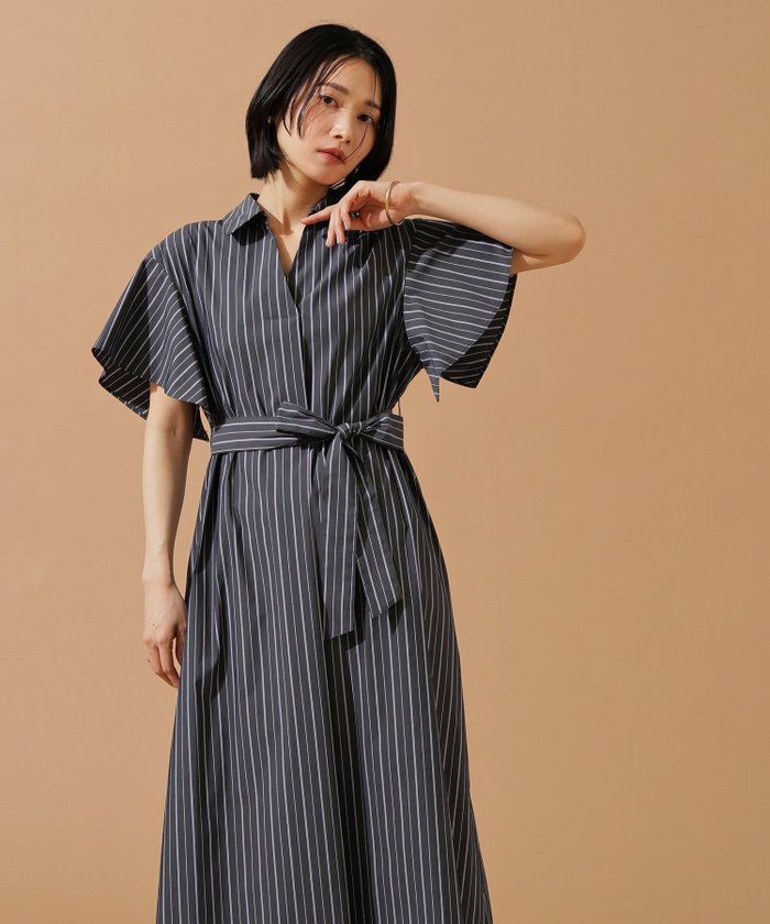 【エヌ ナチュラルビューティーベーシック/N.Natural Beauty basic】のスキッパーリボンベルトシャツワンピース インテリア・キッズ・メンズ・レディースファッション・服の通販 founy(ファニー) https://founy.com/ ファッション Fashion レディースファッション Ladies' Fashion Online ワンピース Dress シャツワンピース Shirt Dresses ベルト Belts スキッパー Skipper ストライプ Stripe スリーブ Sleeve フレア Flare ペンシル Pencil リボン Ribbon 無地 Plain Color |ID: prp329100004588715 ipo3291000000032551923