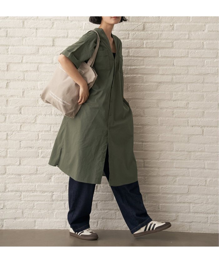 【エルビーシー/LBC】のダブルポケットVネックシャツワンピース インテリア・キッズ・メンズ・レディースファッション・服の通販 founy(ファニー) https://founy.com/ ファッション Fashion レディースファッション Fashion for Women ワンピース Dresses シャツワンピース / 1枚で着映えコーデ Shirt Dresses ダブル Double, Double-Breasted フェミニン Feminine, Girly ポケット Pocket, Pocket Detail ワーク Workwear, Utility Style |ID: prp329100004588732 ipo3291000000032721443