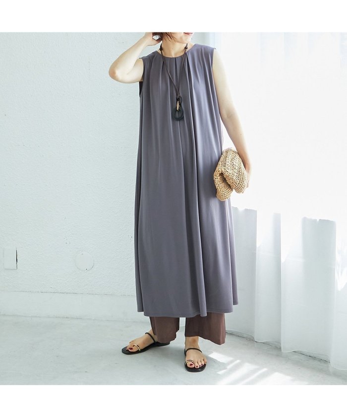 【ルクールブラン/le.coeur blanc】のスムースポンチノースリーブワンピース インテリア・キッズ・メンズ・レディースファッション・服の通販 founy(ファニー) https://founy.com/ ファッション Fashion レディースファッション Fashion for Women ワンピース Dresses おすすめ Recommended / Our Picks インナー Innerwear シンプル Simple, Minimal ジャケット Jacket, Outerwear ノースリーブ Sleeveless, No-Sleeve 旅行 Travel |ID: prp329100004588741 ipo3291000000032728683