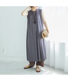 【ルクールブラン/le.coeur blanc】のスムースポンチノースリーブワンピース C/グレー|ID: prp329100004588741 ipo3291000000032728686