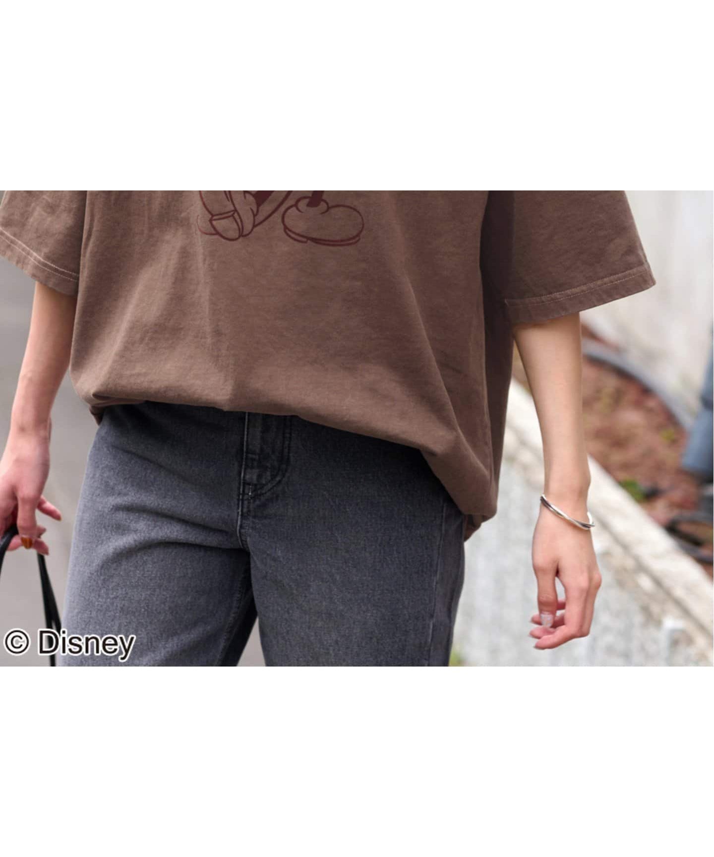 【ジャーナルスタンダード レリューム/JOURNAL STANDARD relume】の【GOOD ROCK SPEED】 MICKEY MOUSE フロッキープリントTシャツ インテリア・キッズ・メンズ・レディースファッション・服の通販 founy(ファニー) 　ファッション　Fashion　レディースファッション　Fashion for Women　トップス・カットソー　Cut & Sew Tops　シャツ・ブラウス・オフィスカジュアル　Elegant Blouses & Button-Ups　ロングTシャツ・Tシャツ　Longline T-Shirts & Tees　2025年　2025　2025春夏・S/S　Spring/Summer 2025 SS25　キャラクター　Character, Licensed Characters　グラフィック　Graphic, Graphic Design　プリント　Print, Printed Pattern　ブラウン|ID: prp329100004588778 ipo3291000000032730478