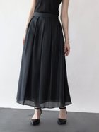 【ラシュッド/LASUD】のシアージャガードタックフレアスカート ブラック|ID: prp329100004588790 ipo3291000000032697270