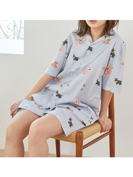 【ジェラート ピケ/gelato pique】の【UNISEX】SUMMER DOG総柄シャツ インテリア・キッズ・メンズ・レディースファッション・服の通販 founy(ファニー) 　ファッション　Fashion　レディースファッション　Ladies' Fashion Online　トップス・カットソー　Tops/Tshirt　シャツ/ブラウス　Shirts/Blouses　ユニセックス　Unisex　おすすめ　Recommend　ギフト プレゼント　Gift Present　サングラス　Sunglasses　ハーフ　Half　ビーチ　Beach　プリント　Print　夏　Summer　水着　Swimsuit　犬　Dog　BLU[086]|ID: prp329100004588795 ipo3291000000032627060
