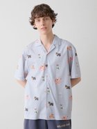 【ジェラート ピケ/gelato pique】の【UNISEX】SUMMER DOG総柄シャツ BLU[086]|ID:prp329100004588795