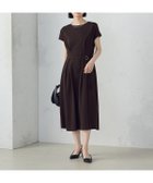 【コムサイズム/COMME CA ISM】の【接触冷感・防汚機能】ベルト付 フレンチスリーブ タック ワンピース ブラウン|ID: prp329100004588966 ipo3291000000033568176