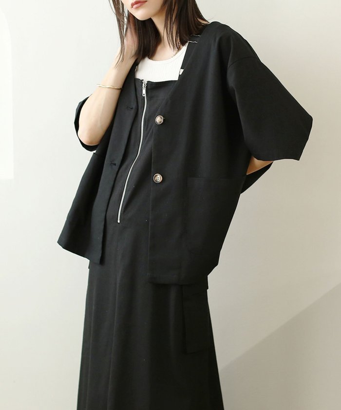 【その他のブランド/Other】のリネンZIPジャンパースカート インテリア・キッズ・メンズ・レディースファッション・服の通販 founy(ファニー) https://founy.com/ ファッション Fashion レディースファッション Fashion for Women スカート Skirts フロント Front, Front Design ポケット Pocket, Pocket Detail リネン Linen, Linen Fabric |ID: prp329100004588968 ipo3291000000033054123