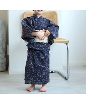 【ウタタネ/utatane / KIDS】のニコアンティーク 子供浴衣3点セット 男の子 紺地に干支 人気、トレンドファッション・服の通販 founy(ファニー) ファッション Fashion キッズファッション Fashion for Kids |ID:prp329100004589006