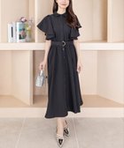 【クリア/clear】のウエストベルトフリルスリーブワンピース BK|ID: prp329100004589008 ipo3291000000032650751