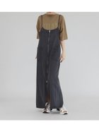 【ラシュッド/LASUD】のフロントジップデニムキャミワンピース チャコールグレー|ID: prp329100004589061 ipo3291000000032665198