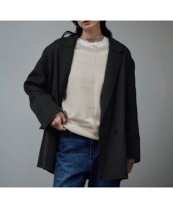 【サロン アダム エ ロペ/SALON adam et rope'】のシャルムリバージャケットコート / ミドルウールコート インテリア・キッズ・メンズ・レディースファッション・服の通販 founy(ファニー) https://founy.com/ ファッション Fashion レディースファッション Ladies' Fashion Online アウター Coat Outerwear コート Coats ジャケット Jackets カシミア Cashmere カシミヤ Cashmere シンプル Simple ジャケット Jacket スウェット Sweat スラックス Slacks タートルネック Turtleneck デニム Denim トレンド Trend ドレープ Drape なめらか Smooth ポケット Pocket ラグジュアリー Luxury エレガント 上品 Elegant |ID: prp329100004589161 ipo3291000000032556745