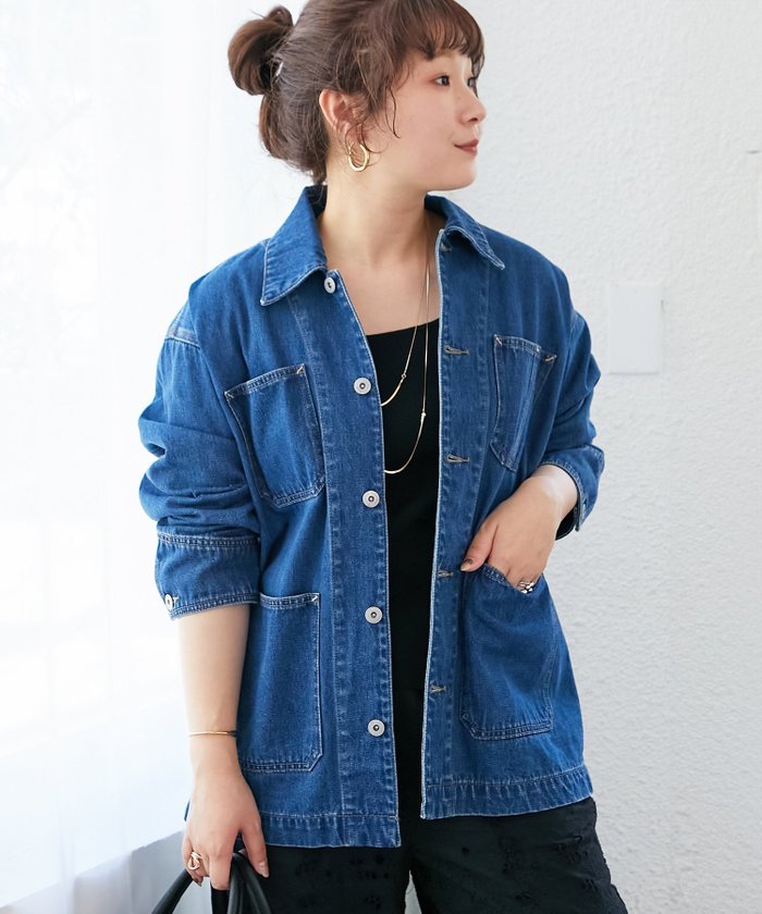 【ルクールブラン/le.coeur blanc】のデニムカバーオールジャケット インテリア・キッズ・メンズ・レディースファッション・服の通販 founy(ファニー) https://founy.com/ ファッション Fashion レディースファッション Fashion for Women アウター Coat / Outerwear Collection レディースジャケット・軽アウター Jackets おすすめ Recommended / Our Picks スラックス Slacks, Dress Pants デニム Denim, Jeans Material レース Lace, Lace Fabric ワーク Workwear, Utility Style 秋 Autumn |ID: prp329100004589167 ipo3291000000032556822