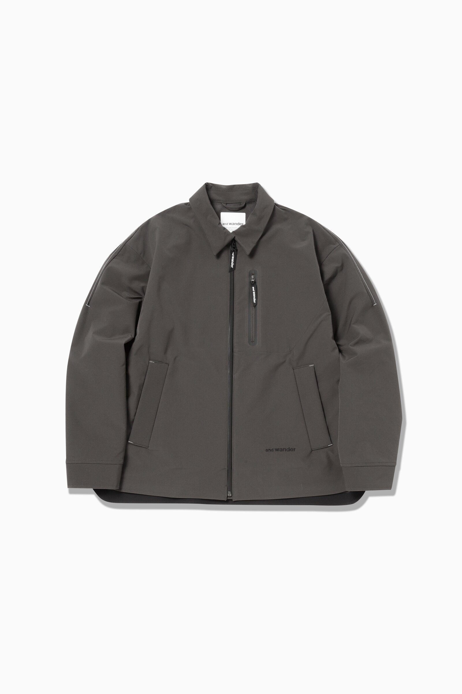 【アンドワンダー/and wander】のPE matte cloth jacket インテリア・キッズ・メンズ・レディースファッション・服の通販 founy(ファニー) 　ファッション　Fashion　レディースファッション　Ladies' Fashion Online　アウター　Coat Outerwear　ジャケット　Jackets　ジャケット　Jacket　charcoal2|ID: prp329100004589173 ipo3291000000032556900