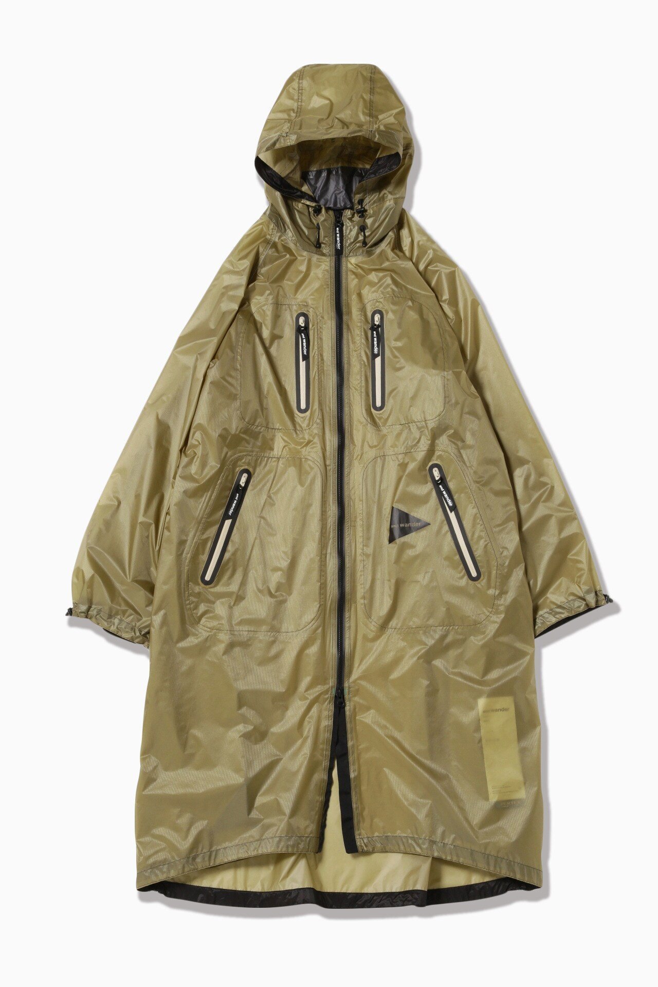 【アンドワンダー/and wander】のfly rain long coat インテリア・キッズ・メンズ・レディースファッション・服の通販 founy(ファニー) 　ファッション　Fashion　レディースファッション　Ladies' Fashion Online　アウター　Coat Outerwear　コート　Coats　コーティング　Coating　ポンチョ　Poncho　ポーチ　Pouch　beige|ID: prp329100004589177 ipo3291000000032702119