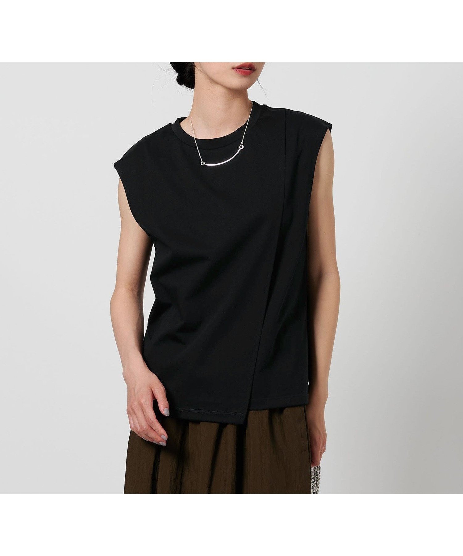 【ビューティ&ユース ユナイテッドアローズ/BEAUTY&YOUTH / UNITED ARROWS】のラップ フレンチスリーブ カットソー インテリア・キッズ・メンズ・レディースファッション・服の通販 founy(ファニー) 　ファッション　Fashion　レディースファッション　Ladies' Fashion Online　トップス・カットソー　Tops/Tshirt　カットソー　Cut and Sewn　おすすめ　Recommend　カットソー　Cut And Sew　シンプル　Simple　スラックス　Slacks　スリーブ　Sleeve　フレンチ　French　フロント　Front　ボトム　Bottom　ラップ　Wrap　ワイド　Wide　エレガント 上品　Elegant　BLACK|ID: prp329100004589182 ipo3291000000032672951