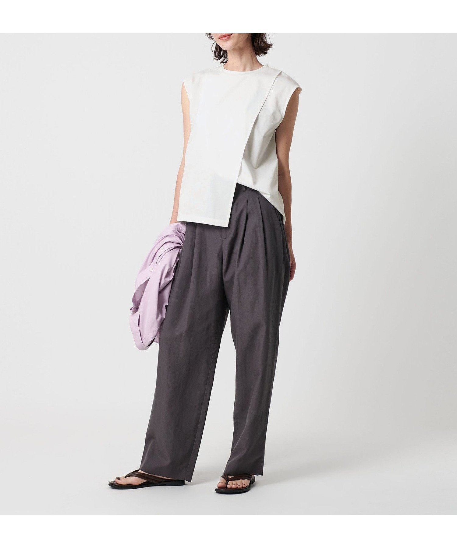 【ビューティ&ユース ユナイテッドアローズ/BEAUTY&YOUTH / UNITED ARROWS】のラップ フレンチスリーブ カットソー 人気、トレンドファッション・服の通販 founy(ファニー) 　ファッション　Fashion　レディースファッション　Fashion for Women　トップス・カットソー　Cut & Sew Tops　カットソー・ベーシックTシャツ　Cut-and-Sewn Tops / Stretch Tees & Basics　おすすめ　Recommended / Our Picks　カットソー　Cut and Sewn Top　シンプル　Simple, Minimal　スラックス　Slacks, Dress Pants　スリーブ　Sleeve, Long Sleeve / Short Sleeve　フレンチ　French, French Style　フロント　Front, Front Design　ボトム　Bottoms, Lower Wear　ラップ　Wrap, Wrap Design　ワイド　Wide, Wide Fit　エレガント 上品　Elegant　 other-1|ID: prp329100004589182 ipo3291000000033128280