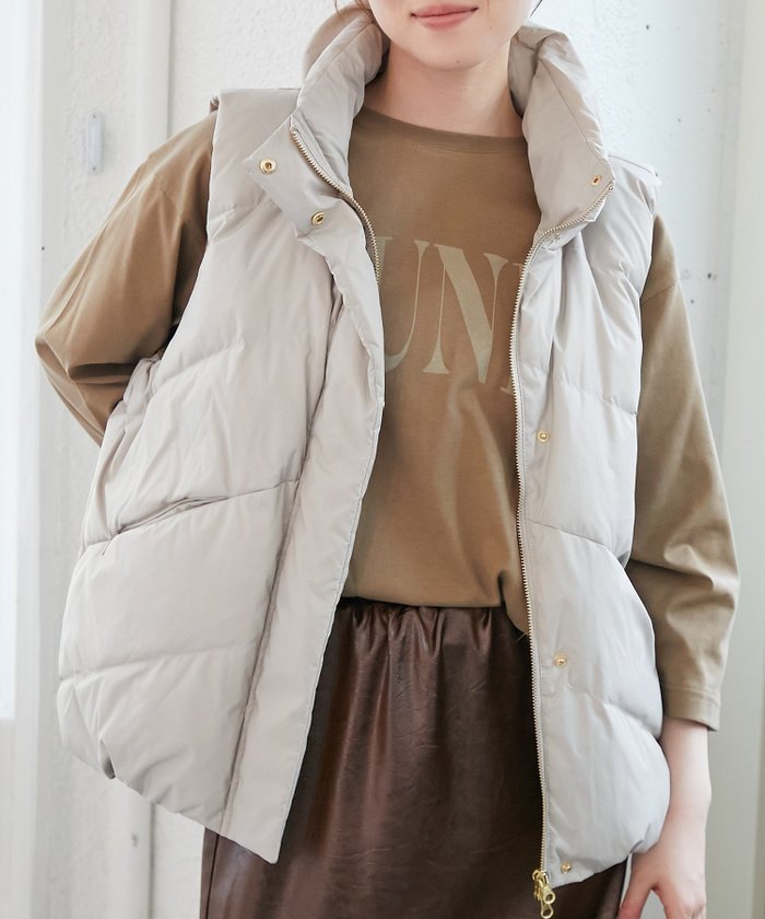 【ルクールブラン/le.coeur blanc】のボリュームダウンベスト インテリア・キッズ・メンズ・レディースファッション・服の通販 founy(ファニー) https://founy.com/ ファッション Fashion レディースファッション Fashion for Women アウター Coat / Outerwear Collection トップス・カットソー Cut & Sew Tops ベスト&ジレ / 重ね着スタイル Vests & Gilets |ID: prp329100004589193 ipo3291000000032557051