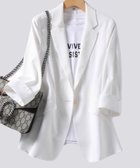 【スピーガ/SPIGA】のシンプルテーラードジャケット 人気、トレンドファッション・服の通販 founy(ファニー) ファッション Fashion レディースファッション Fashion for Women アウター Coat / Outerwear Collection レディースジャケット・軽アウター Jackets テーラードジャケット / 通勤・きれいめスタイル Tailored Jackets & Blazers おすすめ Recommended / Our Picks インナー Innerwear キャミ Camisole, Cami Top シューズ Shoes, Footwear タンク Tank Top, Sleeveless Top バレエ Ballet, Ballet Style ボトム Bottoms, Lower Wear ロールアップ Roll-Up, Cuffed Hem 無地 Plain, Solid Color ビジネス 仕事 通勤 Business / Work / Commuting thumbnail シロ|ID: prp329100004589203 ipo3291000000032557146